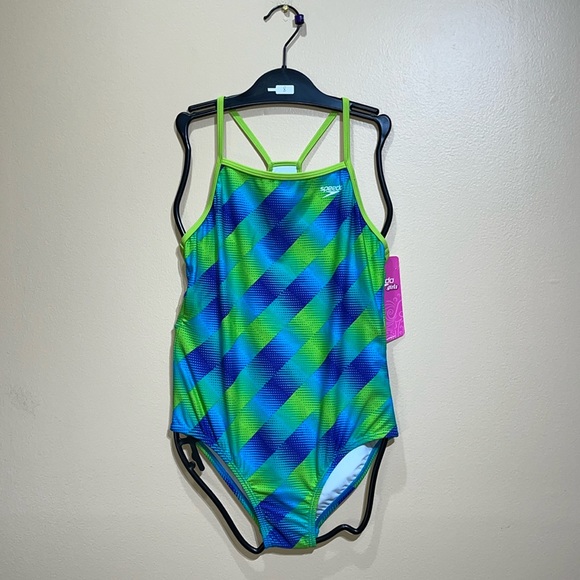 NWT Speedo Girl’s One Piece Swim Suit - Picture 1 of 7